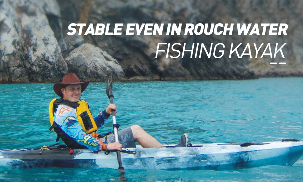 KUER 4.23M SOT Single Professional Fishing Angler plastic kayak Kayak with  paddle - China Ningbo Kuer Group